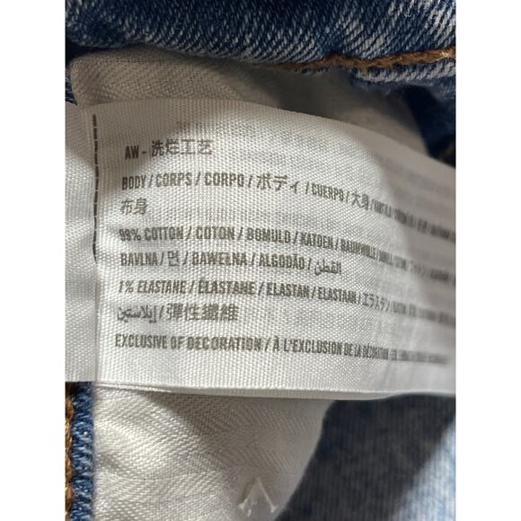 Abercrombie & Fitch The Ankle Straight Blue Ultra High Rise Patchwork Jeans 28 - Picture 6 of 6